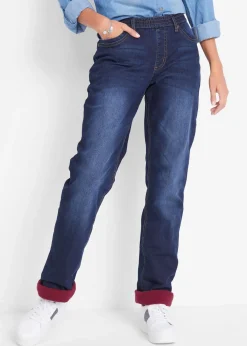 bonprix Jean droit taille mi-haute, thermique|Femme Vêtements Thermiques|Jeans