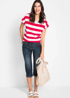 bonprix Jean droit, taille mi-haute, extensible|Femme Jeans