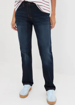 bonprix Jean droit taille mi-haute et élastiquée|Femme Tailles Petite