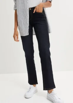 Femme bonprix Jeans|Jean droit taille mi-haute, extensible