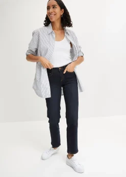 Femme bonprix Jeans|Jean droit taille mi-haute, extensible