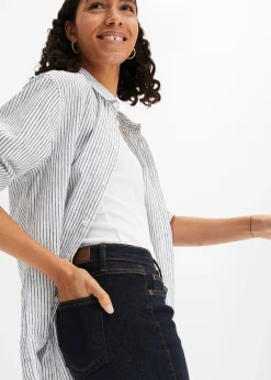 Femme bonprix Jeans|Jean droit taille mi-haute, extensible