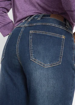 bonprix Jean droit taille mi-haute, extensible|Femme Jeans