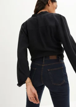 Femme bonprix Jeans|Jean droit taille mi-haute, extensible