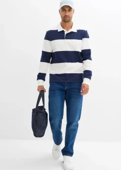 Homme bonprix Vêtements Thermiques|Vêtements De Plein Air|Jean extensible loose, taille élastiquée, doublure chaude, droit