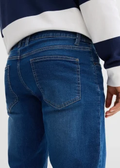 Homme bonprix Vêtements Thermiques|Vêtements De Plein Air|Jean extensible loose, taille élastiquée, doublure chaude, droit