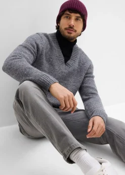 bonprix Jean extensible regular avec ceinture, droit|Homme Jeans