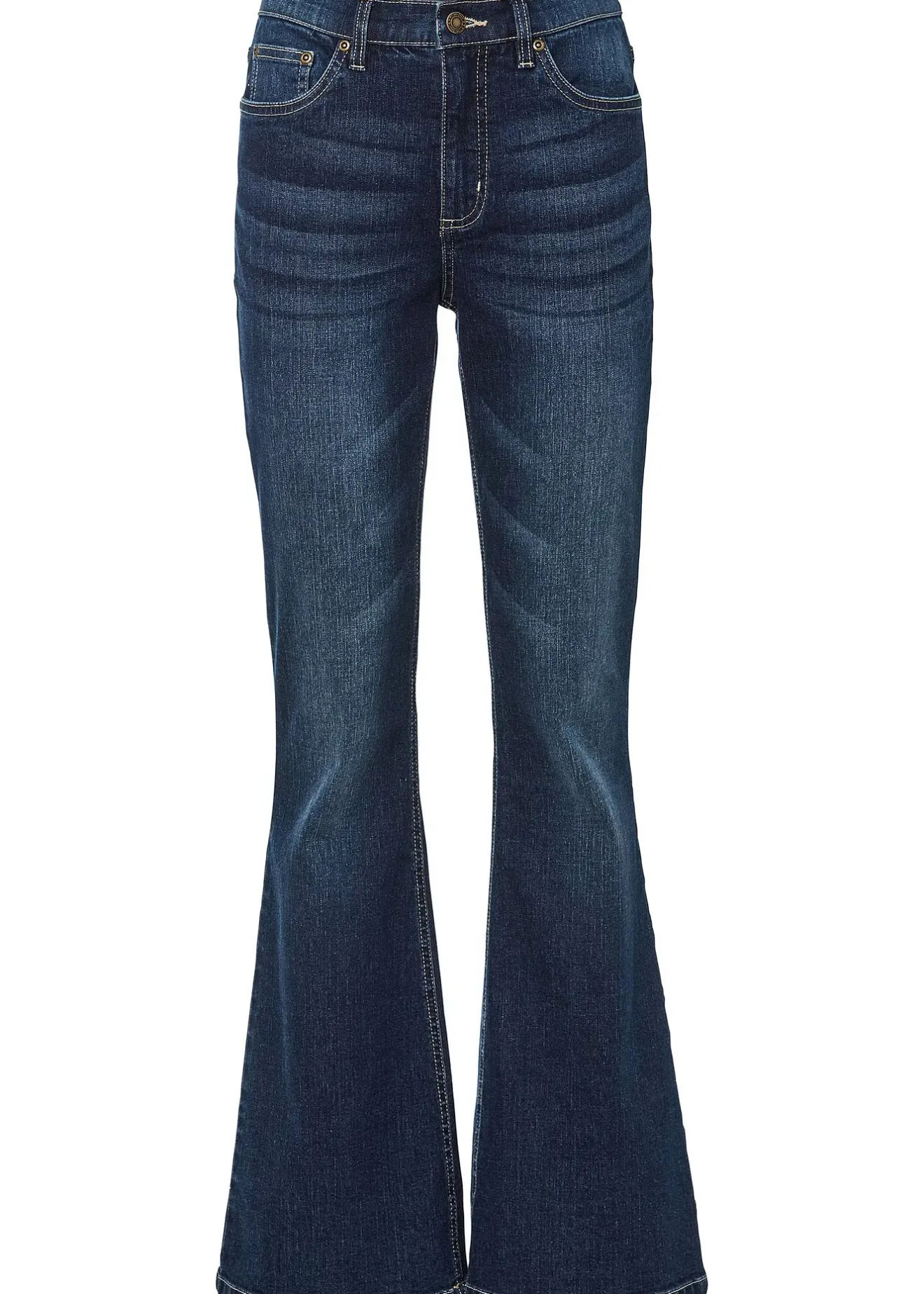 Femme bonprix Jeans|Jean flare taille haute