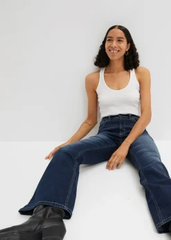 Femme bonprix Jeans|Jean flare taille haute