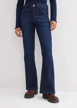 Femme bonprix Jeans|Jean flare taille haute