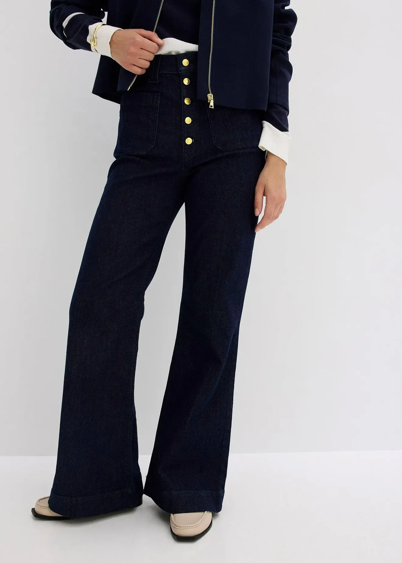 bonprix Jean flare taille haute|Femme Jeans