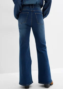 bonprix Jean flare taille haute avec rivets|Femme Jeans