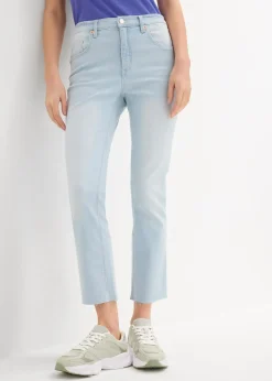 Femme bonprix Jeans|Jean flare taille haute, cropped