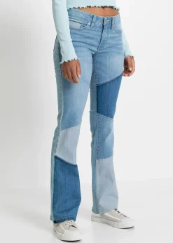 Femme bonprix Jeans|Jean flare taille mi-haute