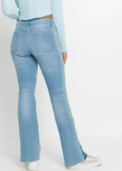 Femme bonprix Jeans|Jean flare taille mi-haute