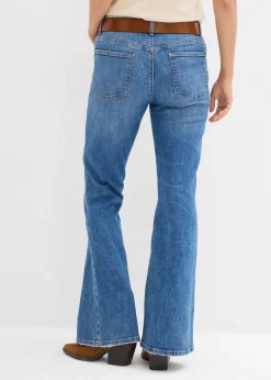 Femme bonprix Jeans|Jean flare taille mi-haute