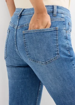 Femme bonprix Jeans|Jean flare taille mi-haute