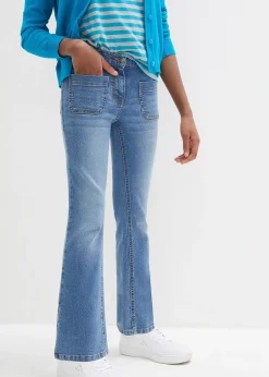 Enfant bonprix Vêtements Enfant|Filles 9-16 Ans·Jeans|Jean flare taille mi-haute, ceinture extensible