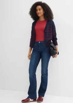 bonprix Jean flare taille mi-haute, extensible|Femme Jeans|Tailles Petite