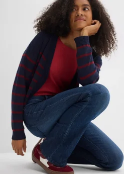 bonprix Jean flare taille mi-haute, extensible|Femme Jeans|Tailles Petite