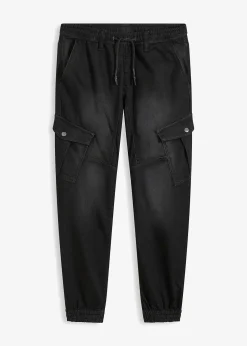 Homme bonprix Sweats|Jeans|Jean jogger droit avec poches cargo, regular