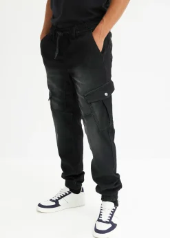 Homme bonprix Sweats|Jeans|Jean jogger droit avec poches cargo, regular