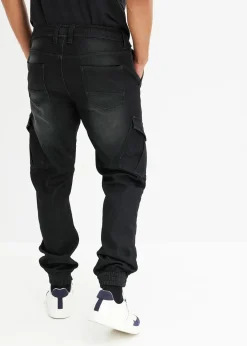 Homme bonprix Sweats|Jeans|Jean jogger droit avec poches cargo, regular