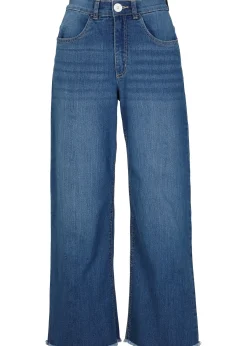 Femme bonprix Jeans|Jean large 7/8 extensible