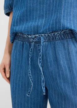 bonprix Jean large à taille entièrement élastiquée, coton|Femme Jeans|Tailles Petite