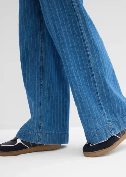bonprix Jean large à taille entièrement élastiquée, coton|Femme Jeans|Tailles Petite