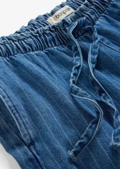 bonprix Jean large à taille entièrement élastiquée, coton|Femme Jeans|Tailles Petite