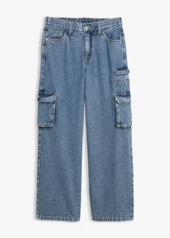 bonprix Jean large cargo, taille mi-haute|Enfant Vêtements Enfant|Filles 9-16 Ans·Jeans