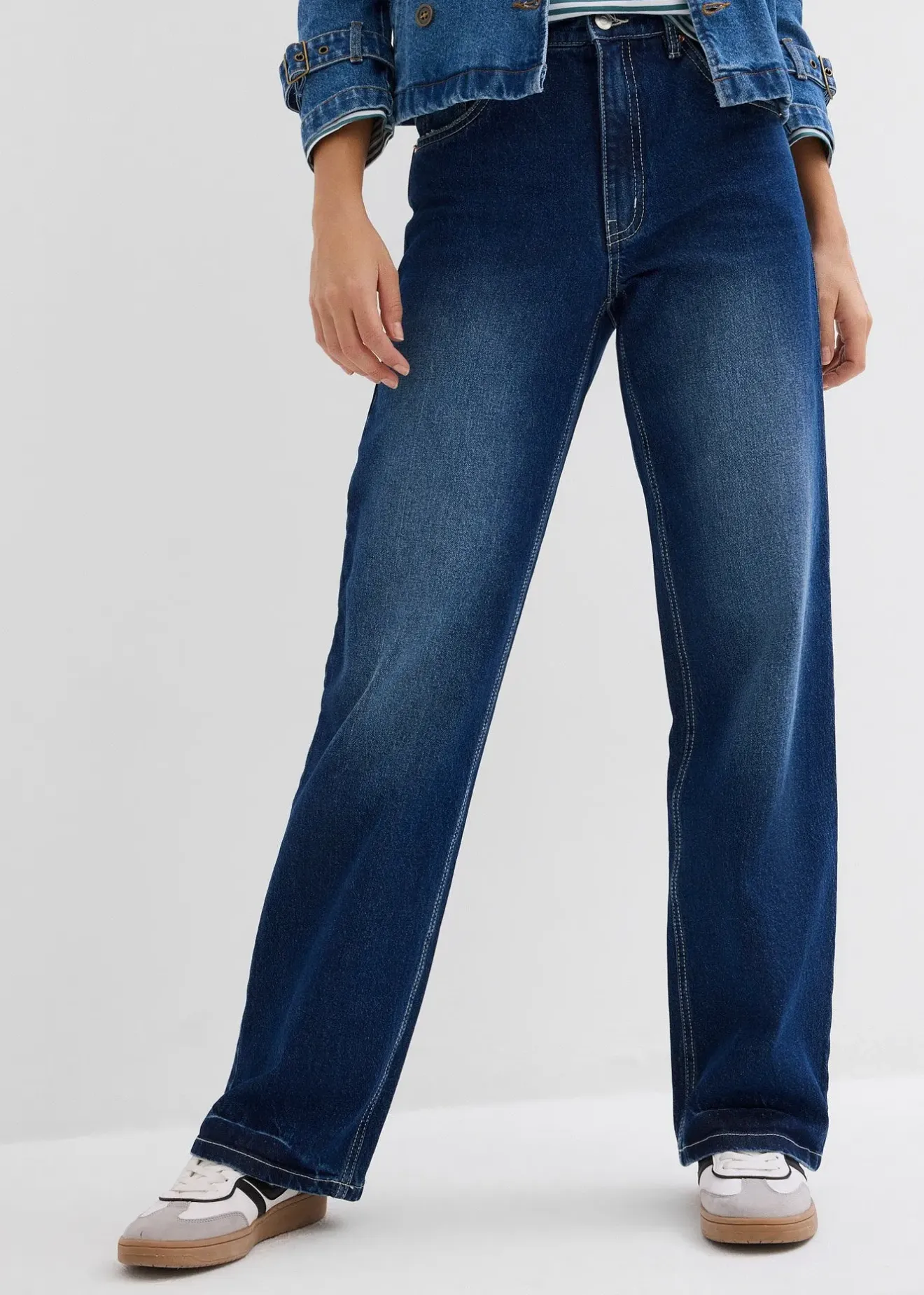 Femme bonprix Jeans|Jean large et droit
