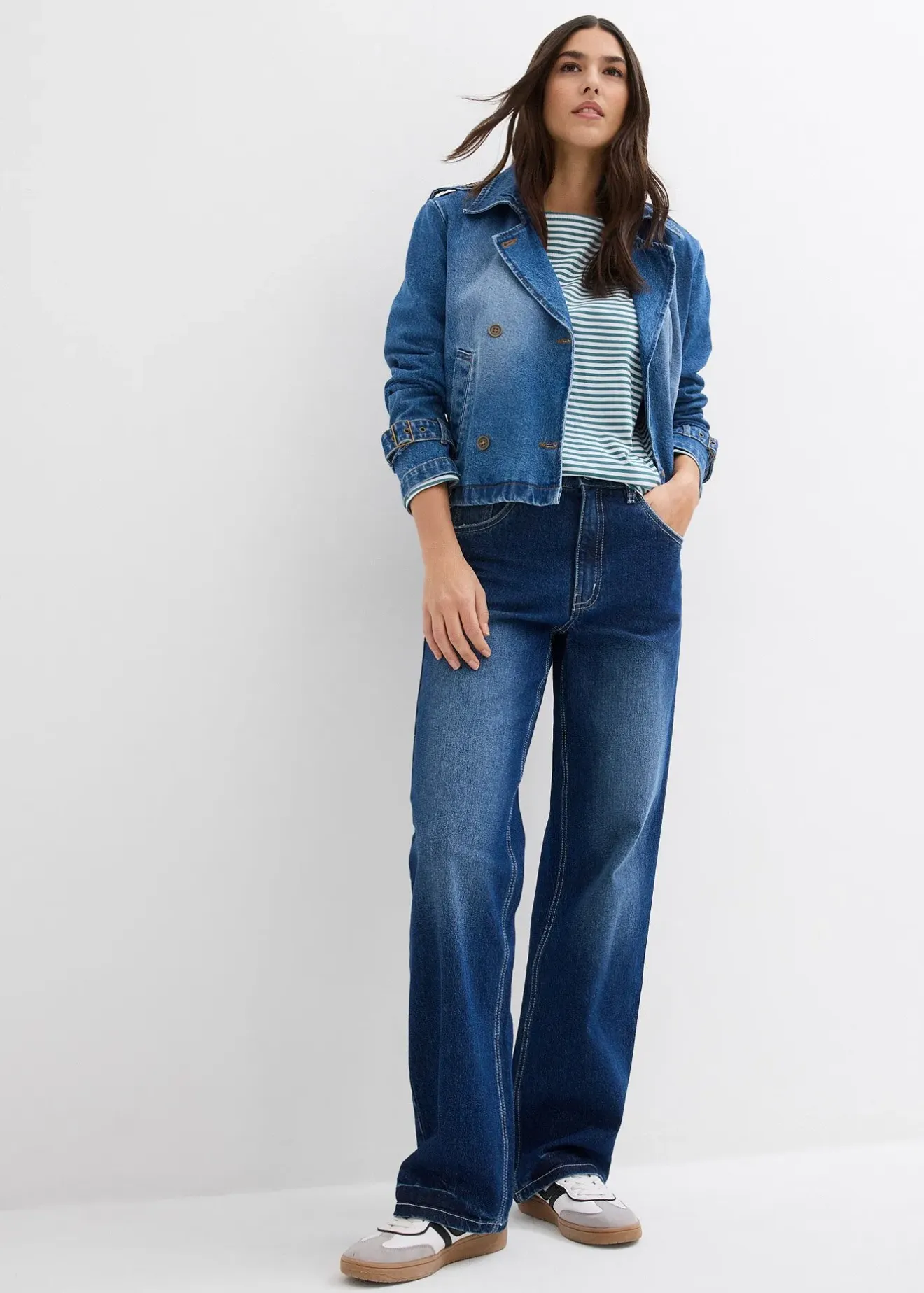 Femme bonprix Jeans|Jean large et droit