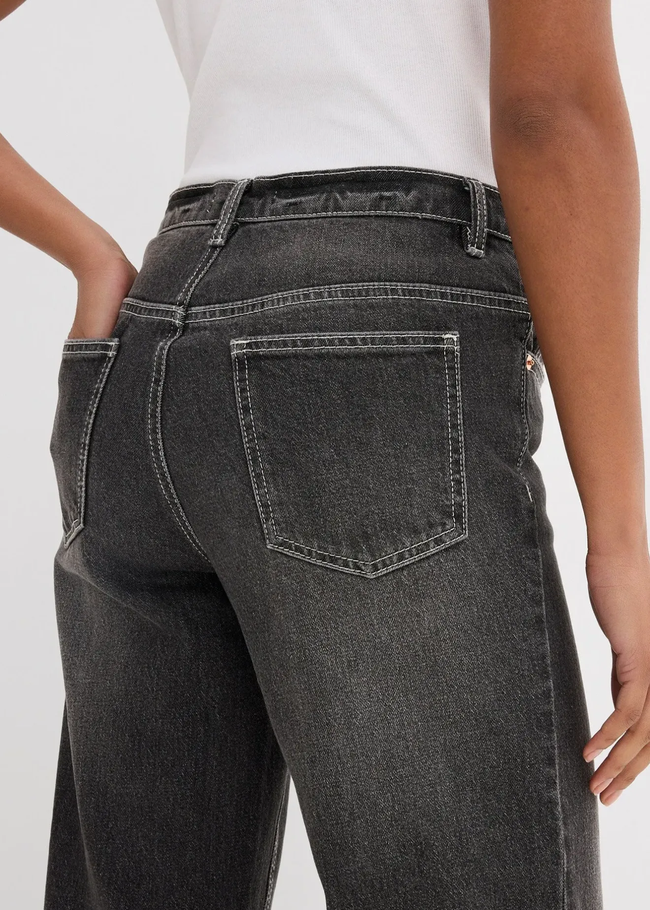 Femme bonprix Jeans|Jean large et droit