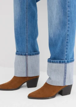 Femme bonprix Jeans|Jean large et droit, taille haute