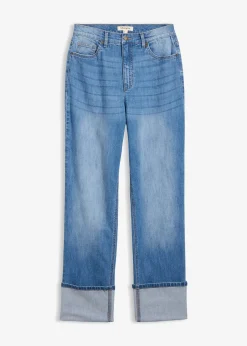 bonprix Jean large et droit, taille haute|Femme Tailles Petite