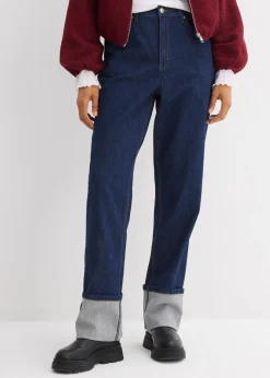 Femme bonprix Tailles Petite|Jean large et droit, taille haute