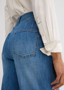 Femme bonprix Jeans|Jean large taille haute