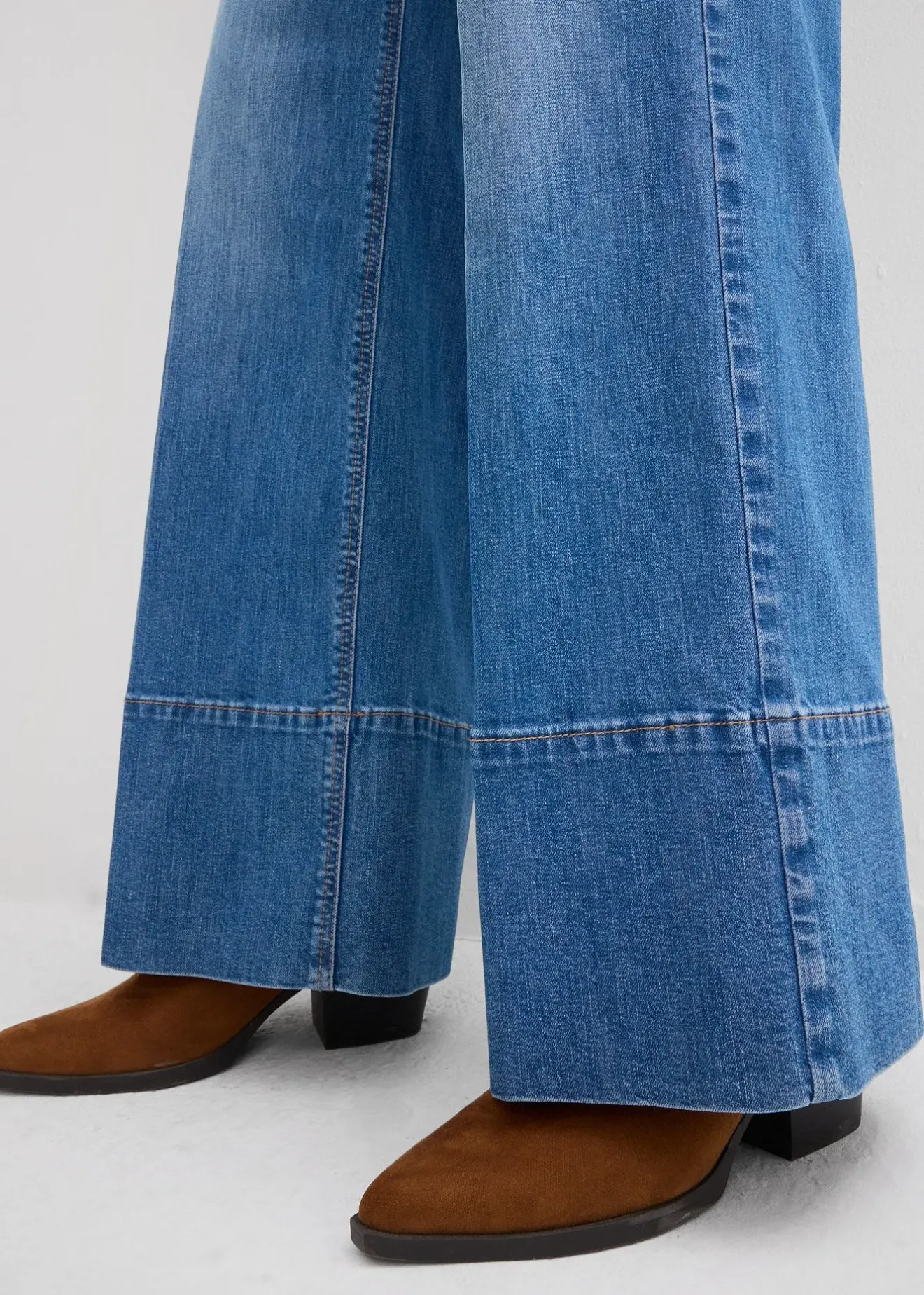 Femme bonprix Jeans|Jean large taille haute