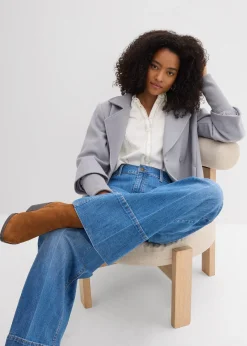 Femme bonprix Jeans|Jean large taille haute