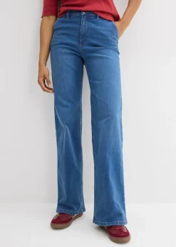 Femme bonprix Jeans|Jean large taille haute