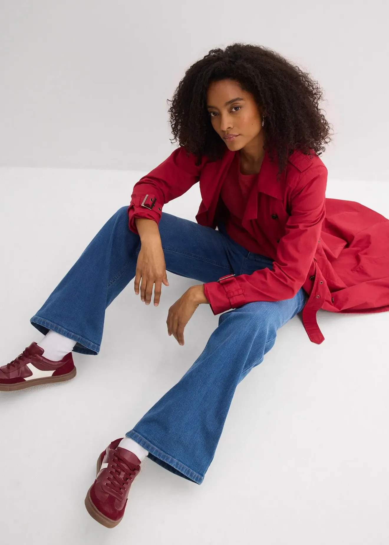 Femme bonprix Jeans|Jean large taille haute