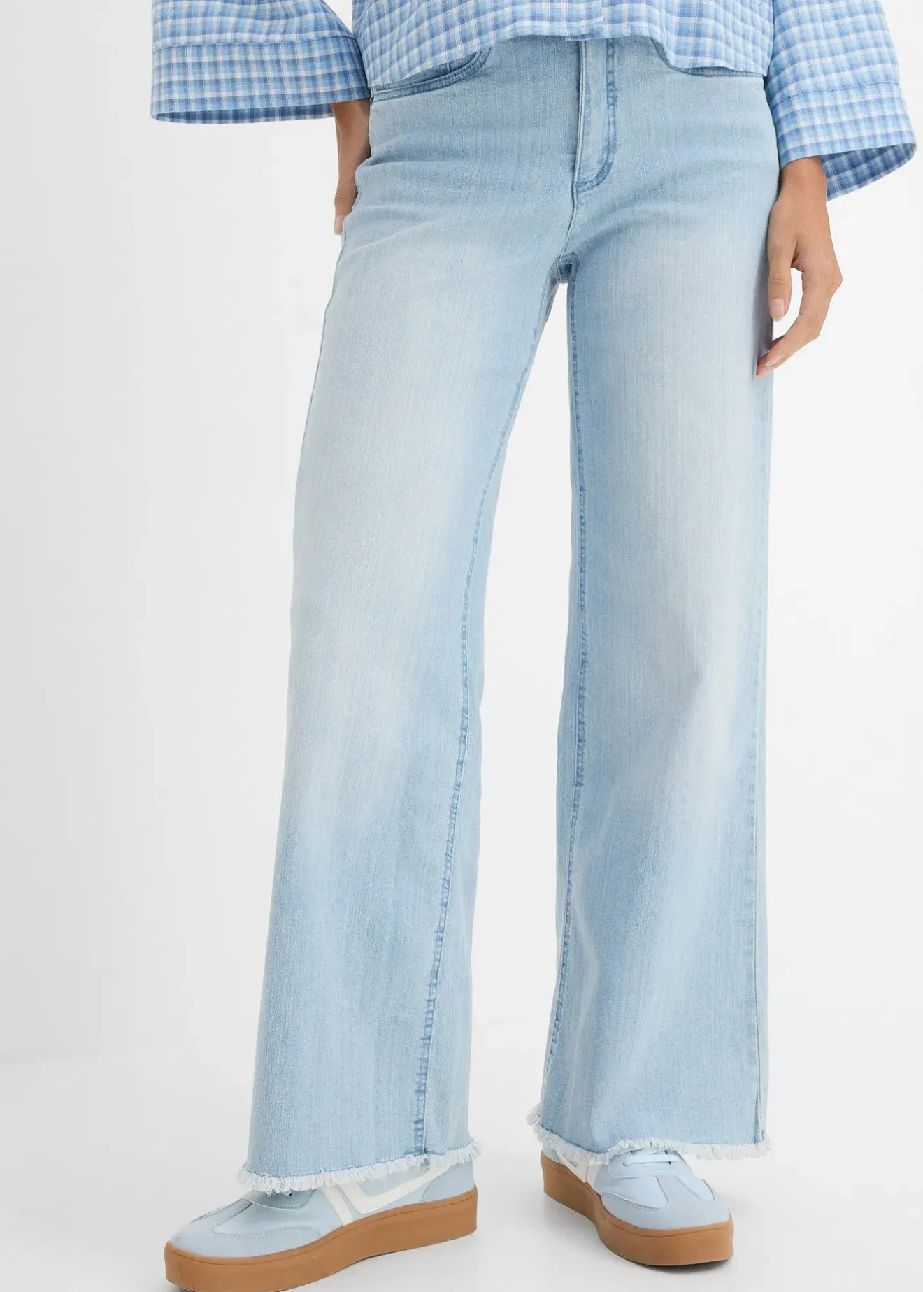 Femme bonprix Jeans|Jean large taille haute