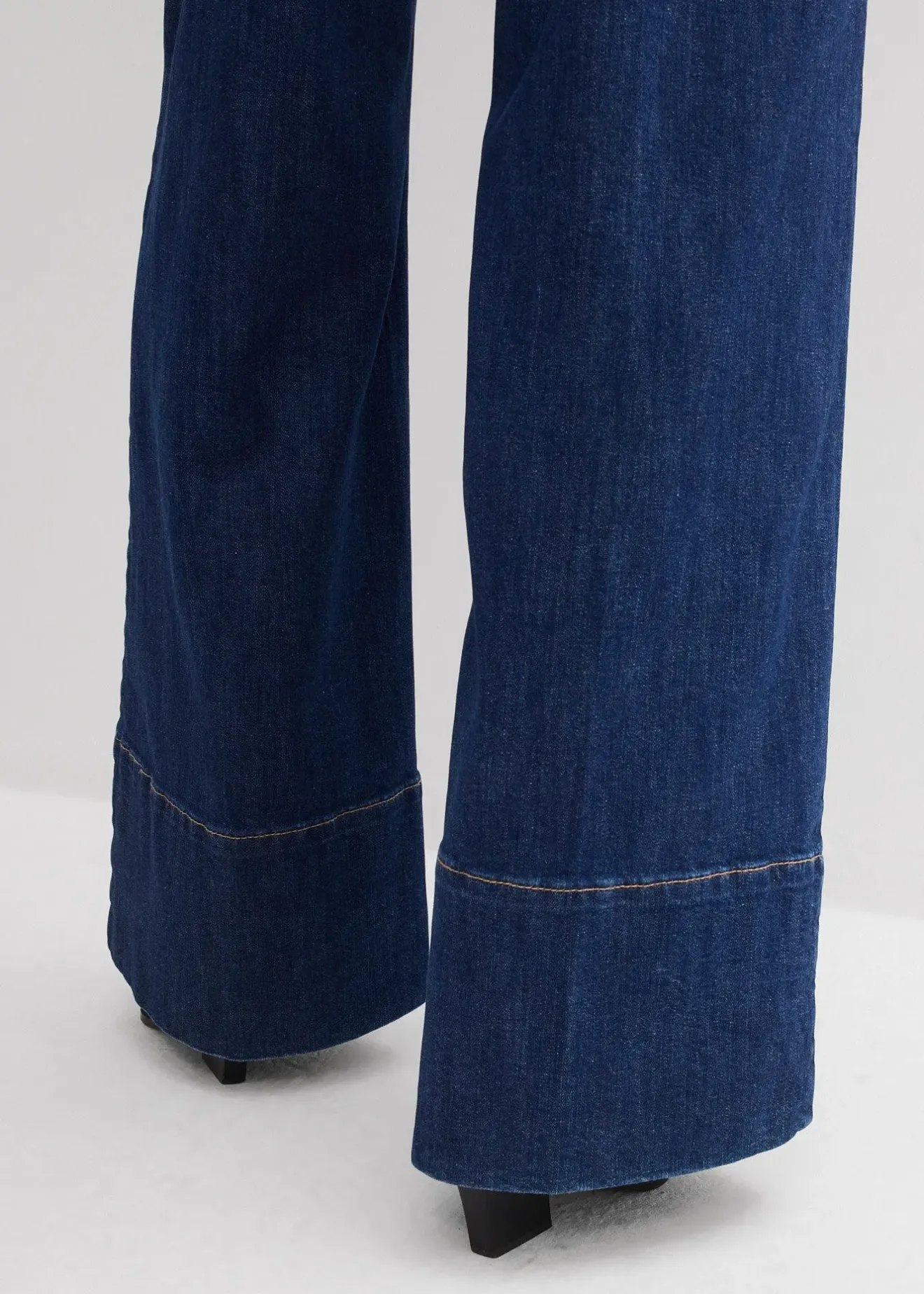 Femme bonprix Tailles Petite|Jean large taille haute