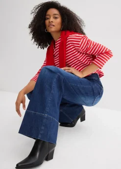 Femme bonprix Tailles Petite|Jean large taille haute