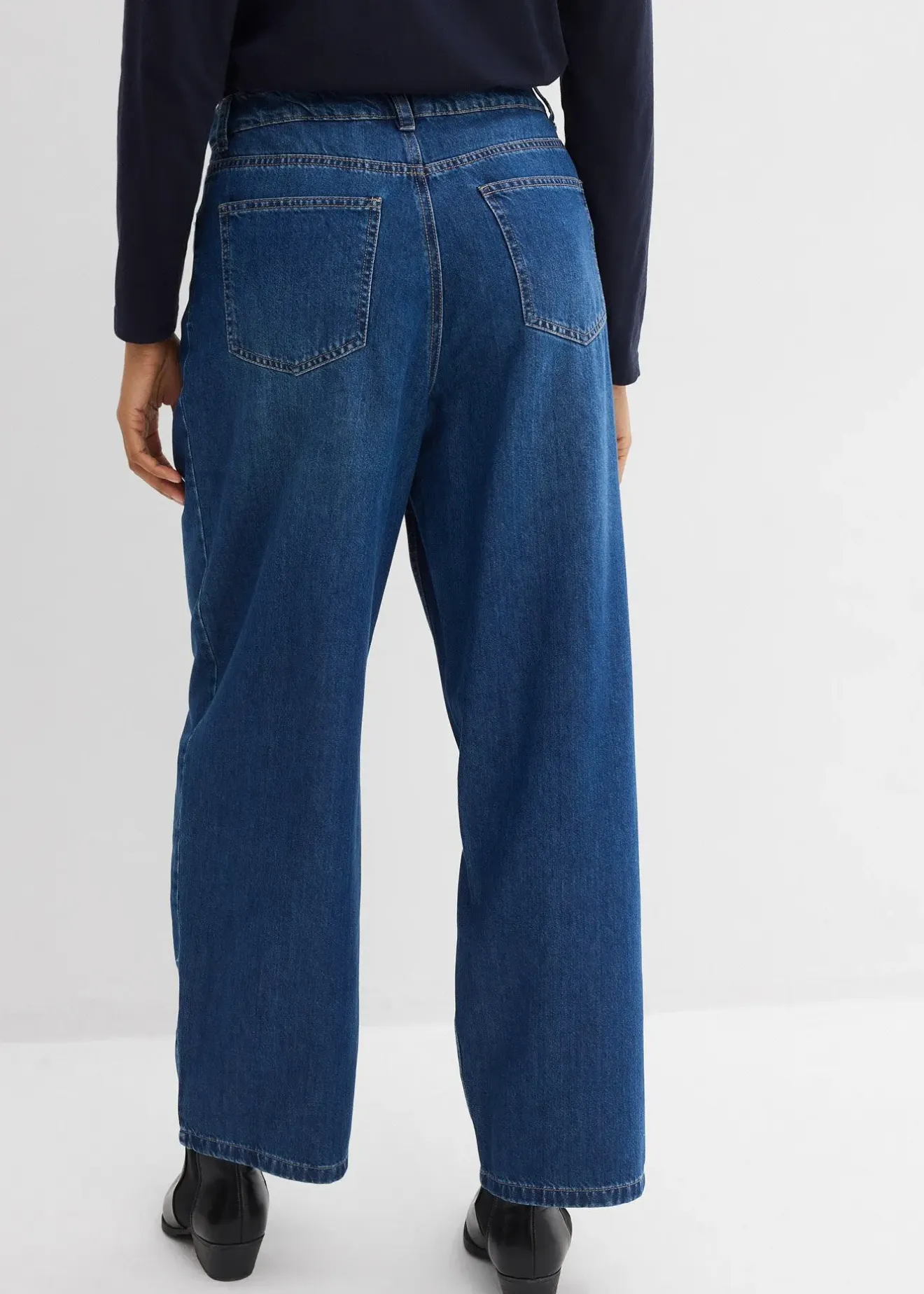 Femme bonprix Jeans|Jean large taille haute