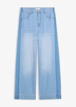 Femme bonprix Jeans|Jean large taille haute, coton