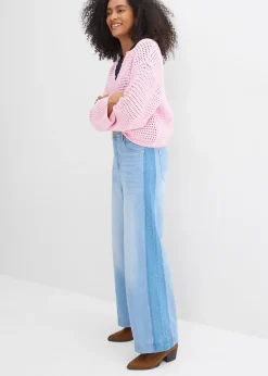 Femme bonprix Jeans|Jean large taille haute, coton