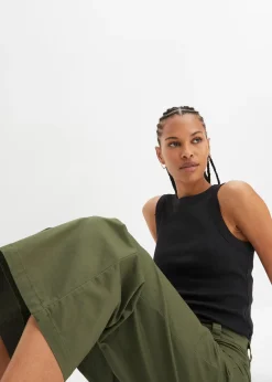 bonprix Jean large, taille haute et élastiquée|Femme Pantalons